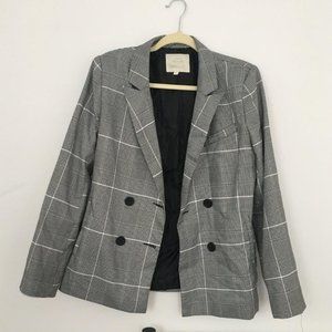 Oversized Gray plaid blazer